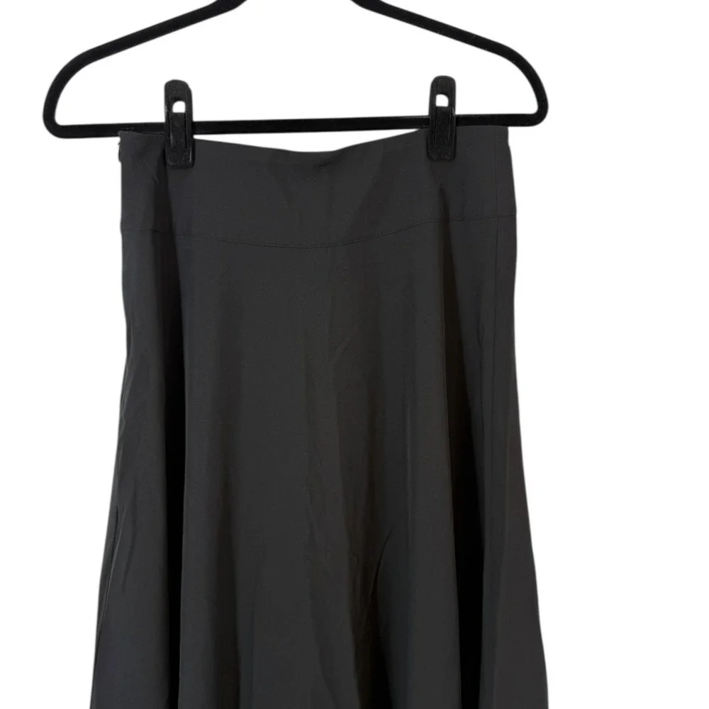 Halara NWT Black High Waisted Asymmetric Hem Draped‎ Midi Skirt Size Small